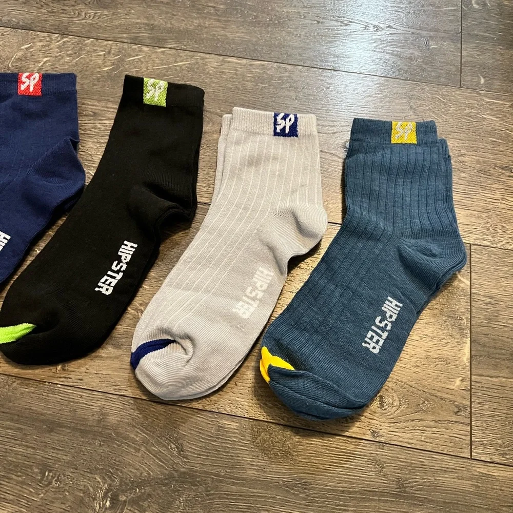 Set of 5 Pairs‎ of Unisex Hipster Cotton Socks NEW